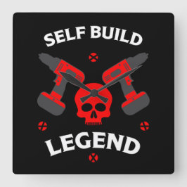 自力の家 スクエア壁時計