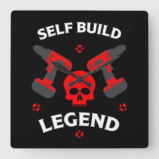 自力の家 スクエア壁時計 (正面)