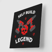 自力の家 スクエア壁時計 (傾斜)