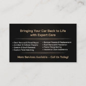 自動お洒落モダン体作業 名刺 (裏面)