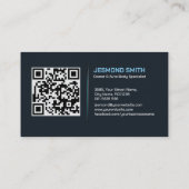 自動お洒落モダン体作業 名刺 (裏面)