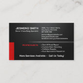 自動お洒落モダン体作業 名刺 (裏面)