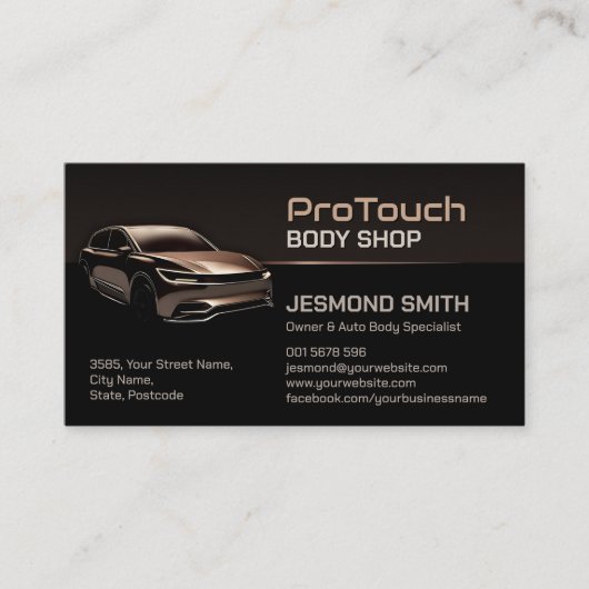 自動お洒落モダン体作業 名刺 (正面)