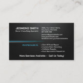 自動お洒落モダン体作業 名刺 (裏面)