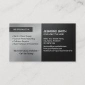 自動お洒落モダン体作業 名刺 (裏面)