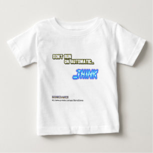 自動で…考えます走らないで下さい ベビーTシャツ