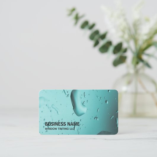 自動ウィンドウの色付け車のウィンドウの濃淡 名刺 (スタンド正面)