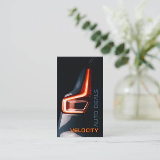 自動エレガントディーラー黒の名刺 名刺 (スタンド正面)