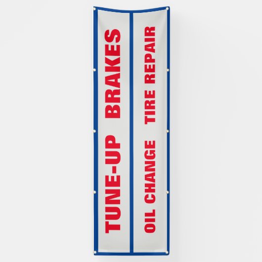 自動カスタマイズ修理店舗を個人用に設定 横断幕 (縦)
