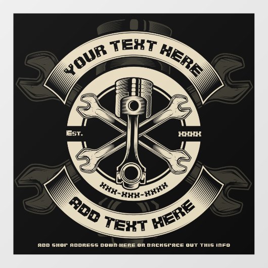 自動カスタマイズ元修理ショップ事業 ウィンドウサイン (シート)