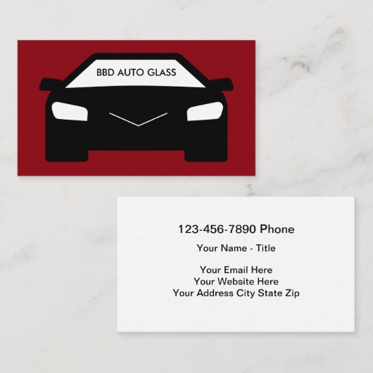 自動ガラスおよび染まること 名刺 (正面/裏面)