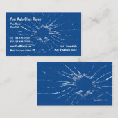 自動ガラス修理ブルービジネスカード 名刺 (正面/裏面)