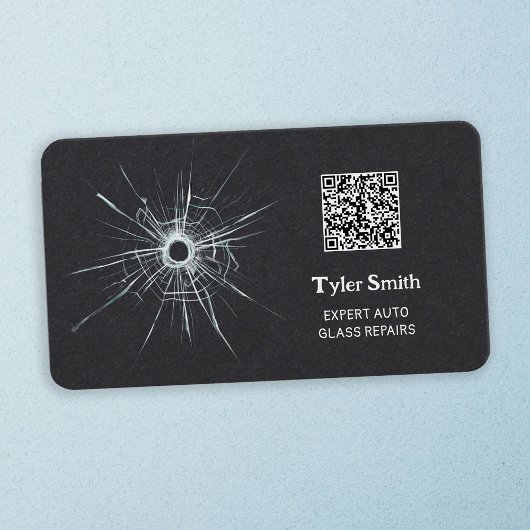 自動ガラス修理プレミアムQR 名刺