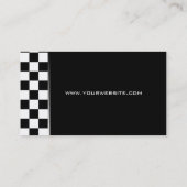 自動ガレージの名刺の競争の灰色 名刺 (裏面)