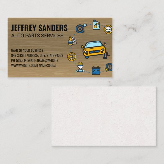自動ガレージ | パーツサービス修理名刺 名刺 (正面/裏面)