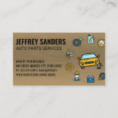 自動ガレージ | パーツサービス修理名刺 名刺 (正面)