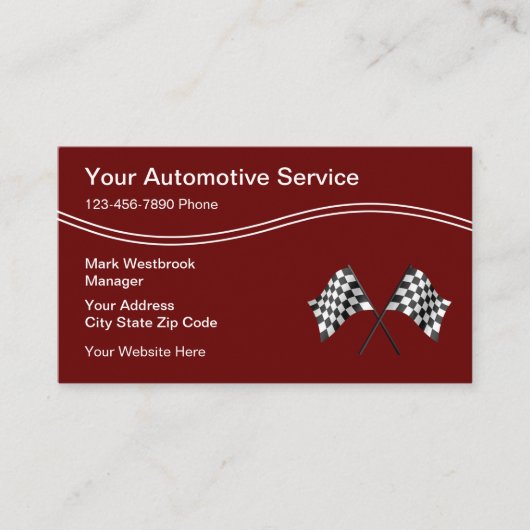 自動クールレーステーマ 名刺 (正面)