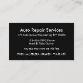 自動クール体お洒落デザイン 名刺 (裏面)