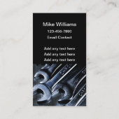 自動クール整備士シンプル名刺 名刺 (裏面)