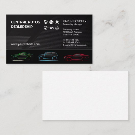 自動グラフィックス | 自動車部品サービス | 販売店 名刺 (正面/裏面)