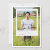 自動グラフ化スナップショット | 5写真卒業パーティー 招待状 (正面)