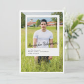 自動グラフ化スナップショット | 5写真卒業パーティー 招待状 (スタンド正面)