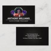 自動ゲージ | Sports Car |金属炭素繊維 名刺 (正面/裏面)