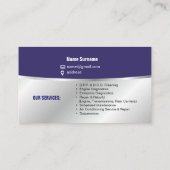 自動サービスのための名刺 名刺 (裏面)