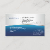 自動サービスの名刺 名刺 (裏面)