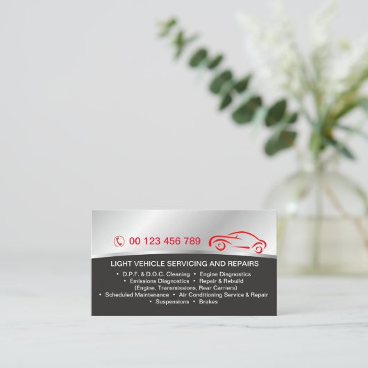 自動サービスの名刺 名刺 (スタンド正面)