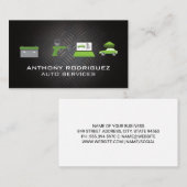 自動サービスアイコン | 整備士技術者 名刺 (正面/裏面)