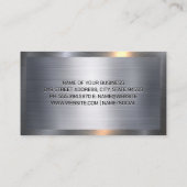 自動サービスアイコン |金属の背景 名刺 (裏面)