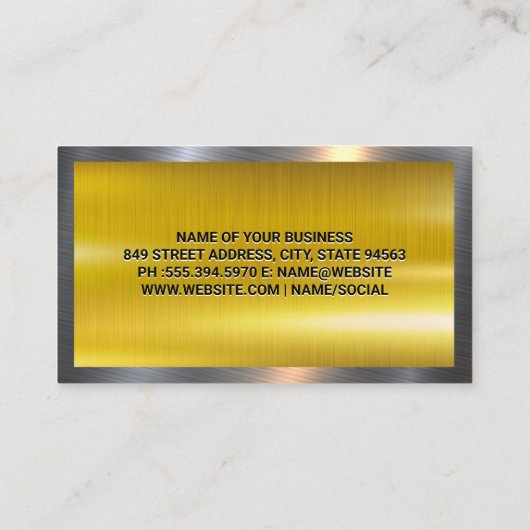 自動サービスアイコン |金属工業 名刺 (裏面)