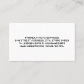 自動サービス |エコノミービークル 名刺 (裏面)