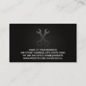 自動サービス |レンチと車 名刺 (裏面)