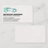 自動サービス | 定型化された車のロゴ | 整備士 名刺 (正面/裏面)