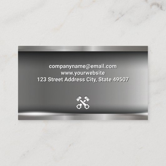 自動サービス | 整備士と保守 名刺 (裏面)