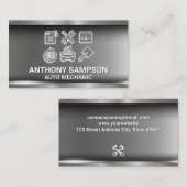 自動サービス | 整備士と保守 名刺 (正面/裏面)