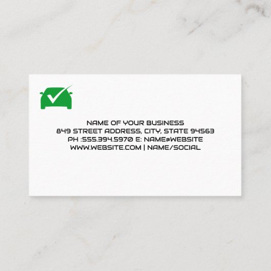 自動サービス |整備士技術者 名刺 (裏面)