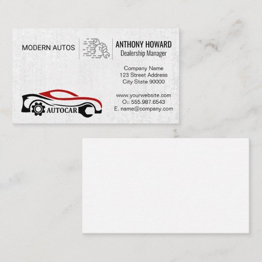 自動サービス | 自動車販売店 | 自動車部品 名刺 (正面/裏面)
