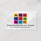 自動サー気にビス | アイコンカラフルの修復 名刺 (正面)