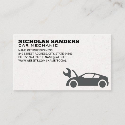 自動ショップ |カーレンチアイコン 名刺 (正面)