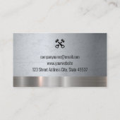 自動ショップ |メタリックグランジ 名刺 (裏面)