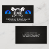 自動ショップ |レンチ |整備士車修理 名刺 (正面/裏面)
