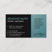 自動シルエット – 自動車整備士 名刺 (正面)