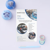 自動シンプル詳細清掃サービス事業 チラシ (シングル)