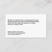 自動スプレー絵を描ロゴ |自動車サービス 名刺 (裏面)