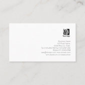 自動タイヤサービスホイールアイコンダークブラシ仕上げメタル 名刺 (裏面)