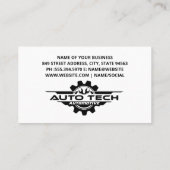 自動テックレンチ | 金ゴールド金属 名刺 (裏面)