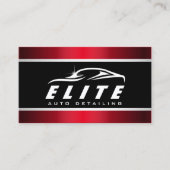 自動ディテリング自動スパモダンブラックレッドカー 名刺 (正面)